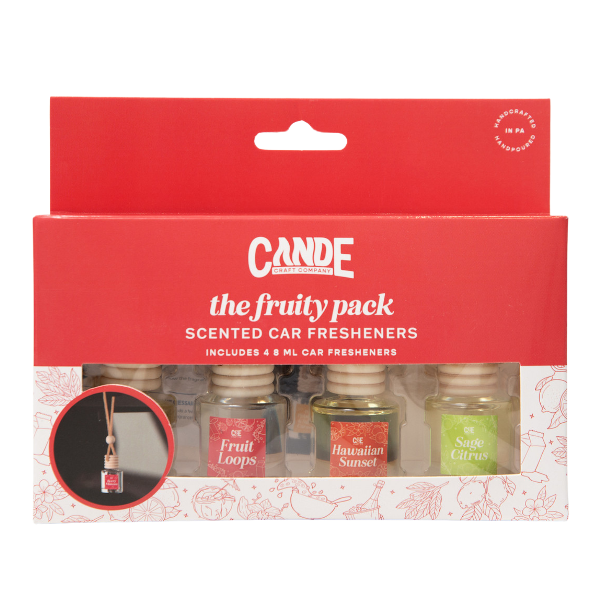Fruity 4 Pack Scented Car Fresheners Bundle-thumbmail-1